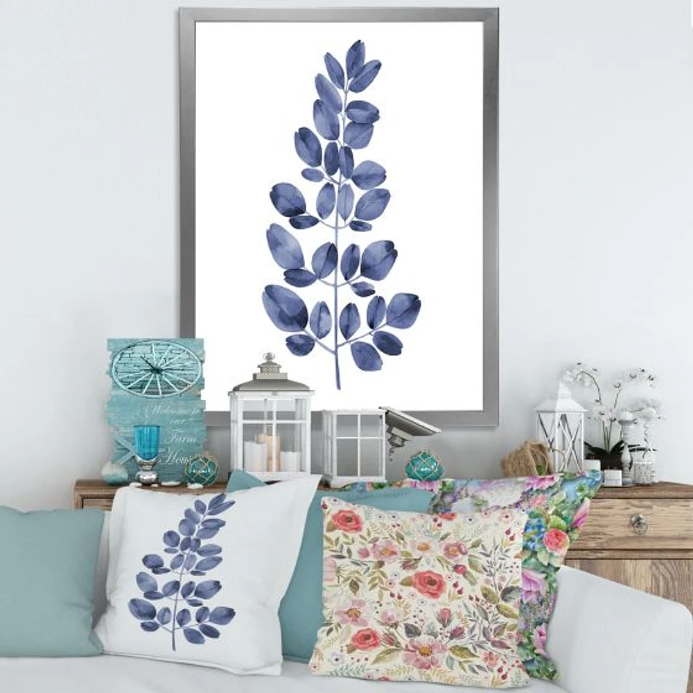 Navy Blue Eucalyptus II  Wall Art