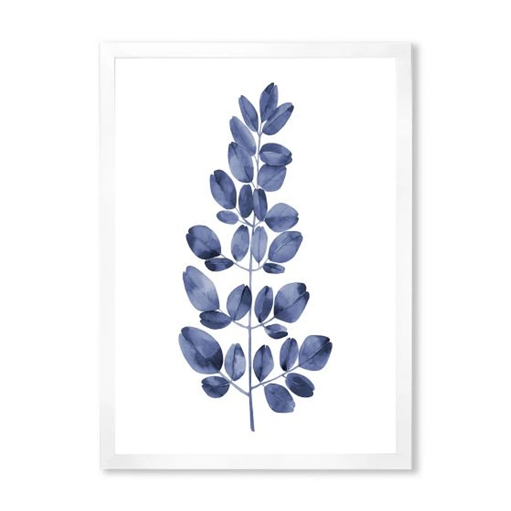 Navy Blue Eucalyptus II  Wall Art