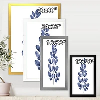 Navy Blue Eucalyptus II  Wall Art