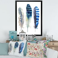 Colourful Boho Feathers I  Wall Art