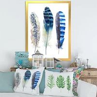 Toile « Colourful Boho Feathers I »