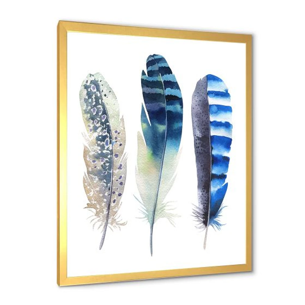 Colourful Boho Feathers I  Wall Art