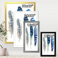 Colourful Boho Feathers I  Wall Art