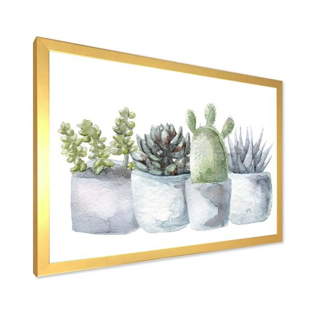 Toile « Cactus and Succulent House Plants I