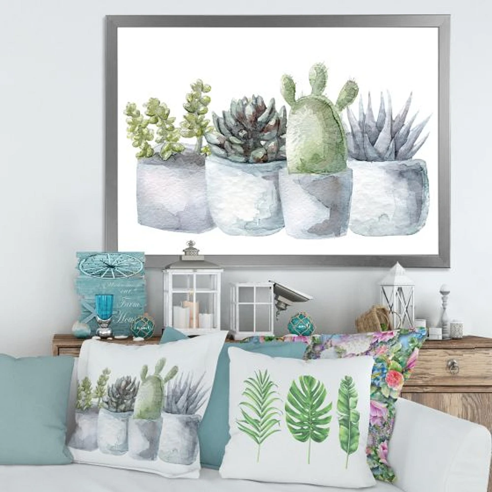 Toile « Cactus and Succulent House Plants I