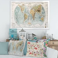 Ancient Map of The World II Wall Art