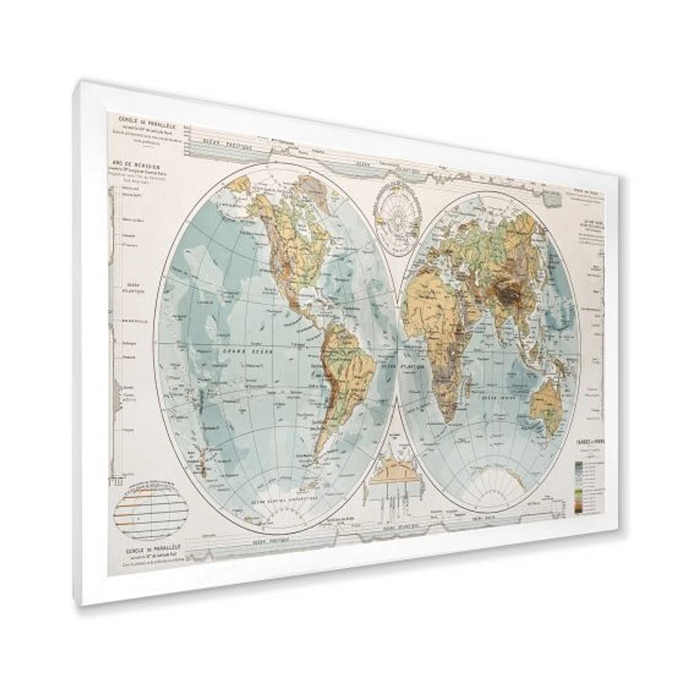 Ancient Map of The World II Wall Art