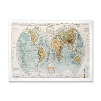 Ancient Map of The World II Wall Art