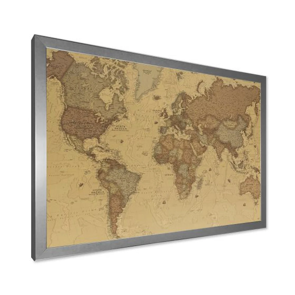 Ancient Map of The World III Canvas Wall Art