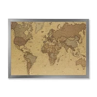 Ancient Map of The World III Canvas Wall Art