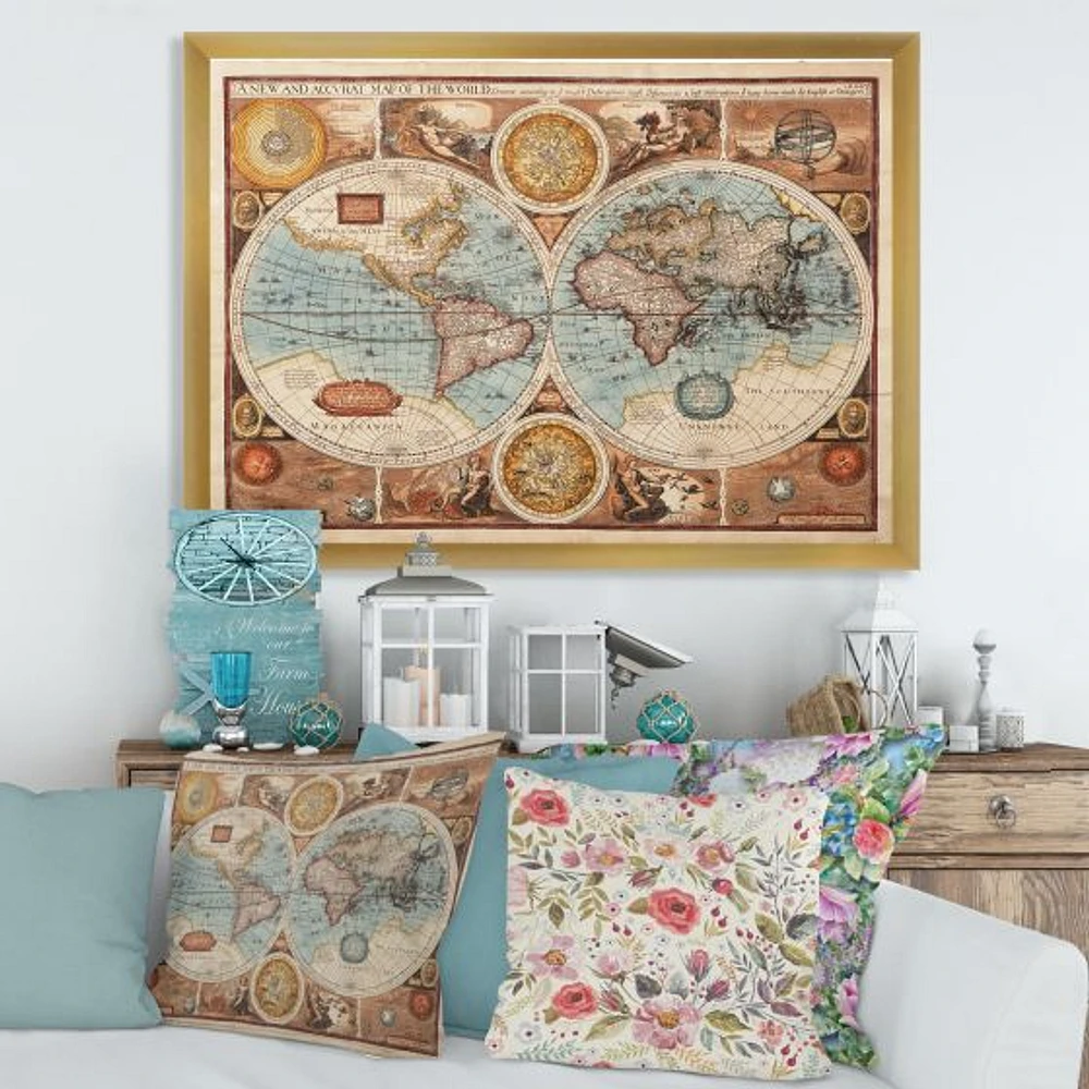 Ancient Map of The World VIII Wall Art