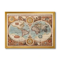 Ancient Map of The World VIII Wall Art