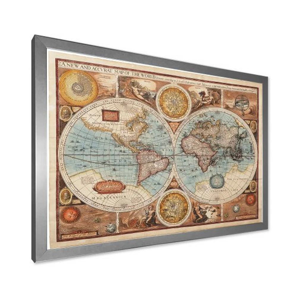 Ancient Map of The World VIII Wall Art