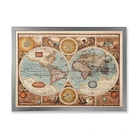 Ancient Map of The World VIII Wall Art