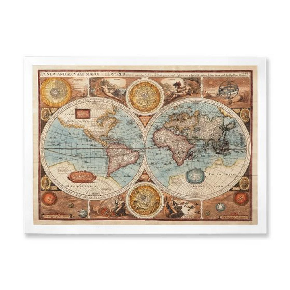 Ancient Map of The World VIII Wall Art