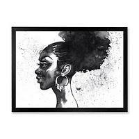 Monochrome Portrait of African American Woman I  Wall Art