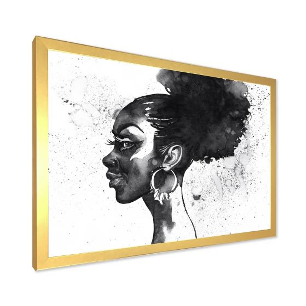 Monochrome Portrait of African American Woman I  Wall Art