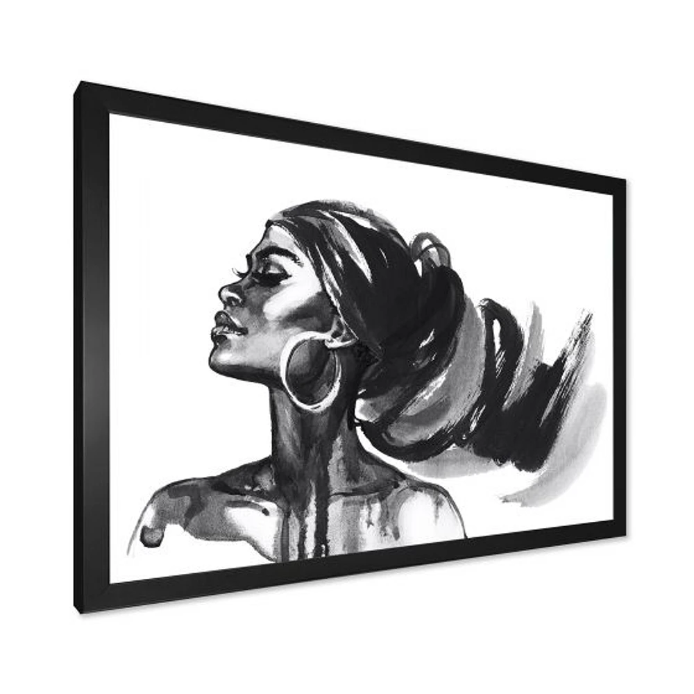 Monochrome Portrait of African American Woman IV  Wall Art