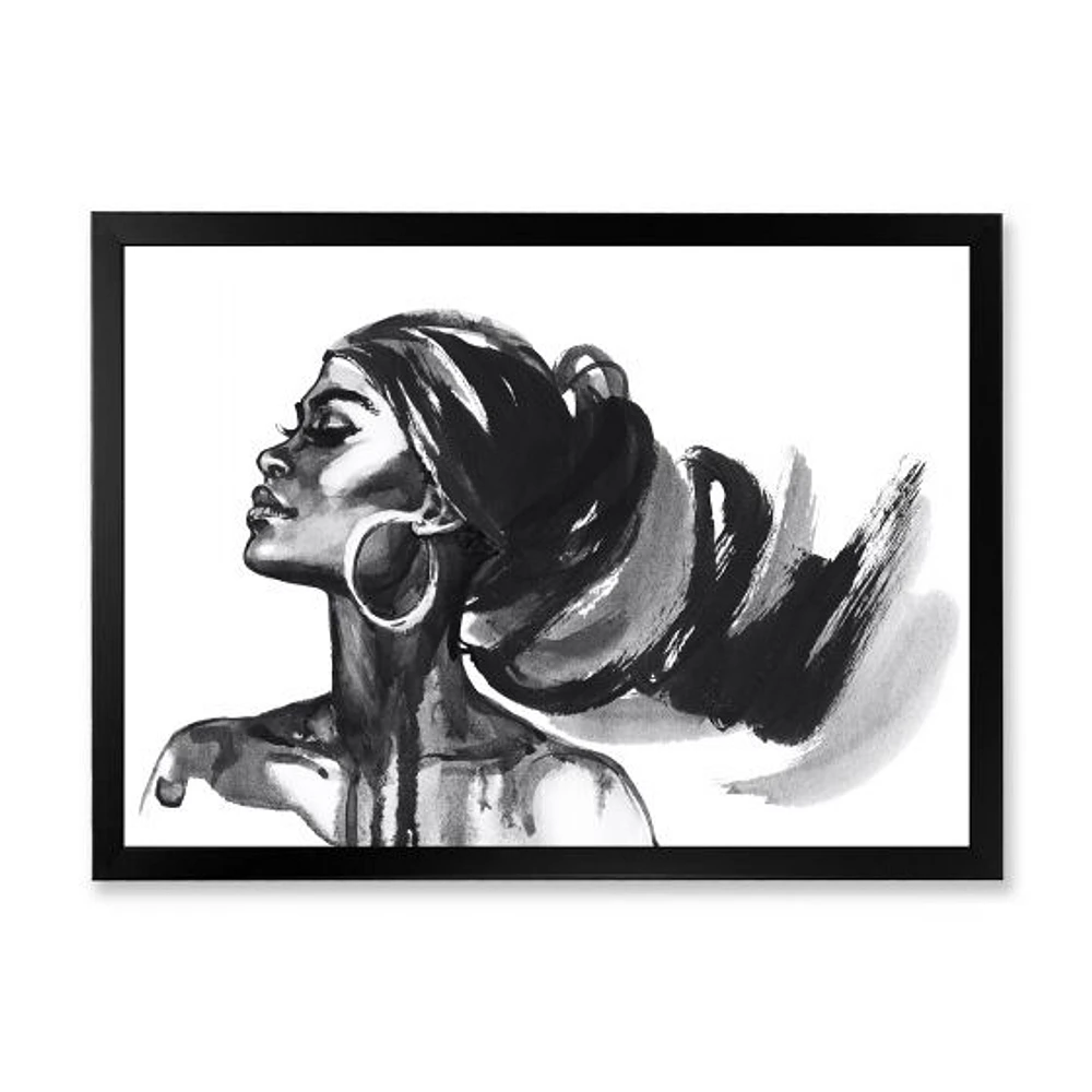 Monochrome Portrait of African American Woman IV  Wall Art