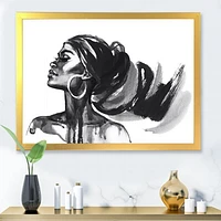 Monochrome Portrait of African American Woman IV  Wall Art