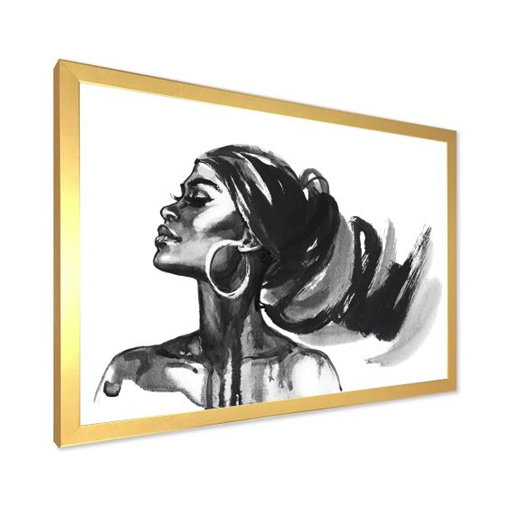 Monochrome Portrait of African American Woman IV  Wall Art