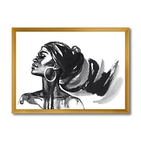 Toile « Monochrome Portrait of African American Woman IV