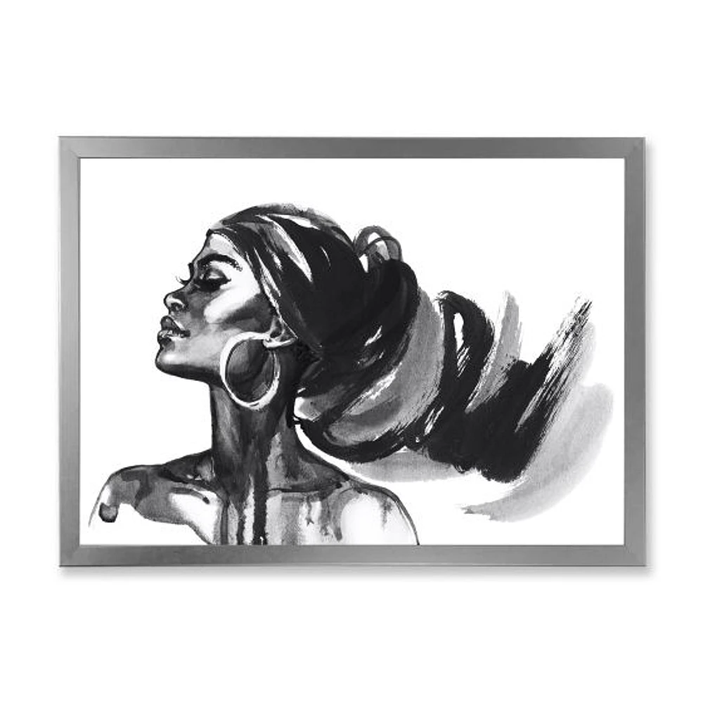 Monochrome Portrait of African American Woman IV  Wall Art