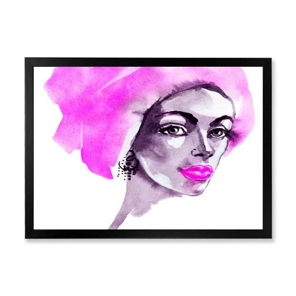 Afro American Woman Fashion Portrait  Wall Art