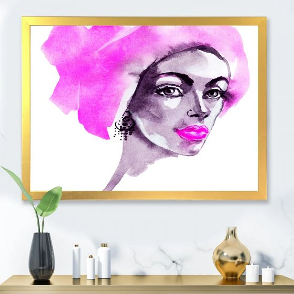 Afro American Woman Fashion Portrait  Wall Art