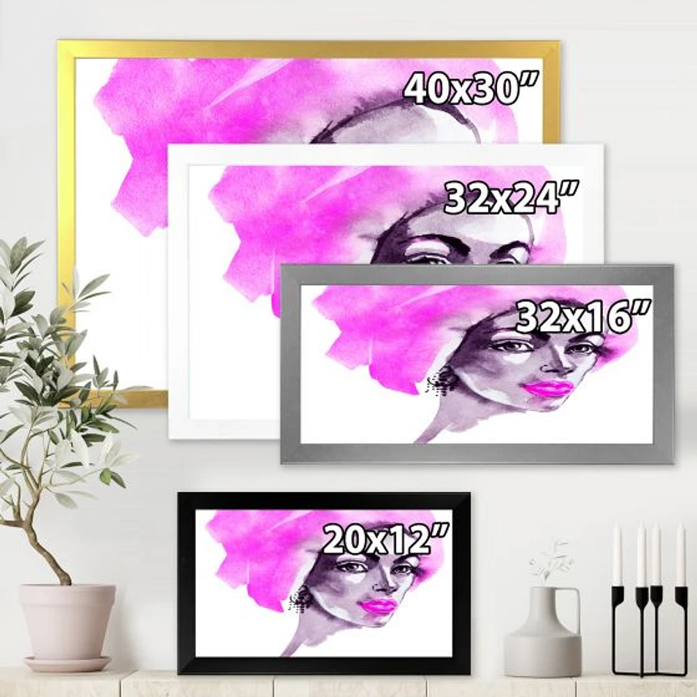 Afro American Woman Fashion Portrait  Wall Art