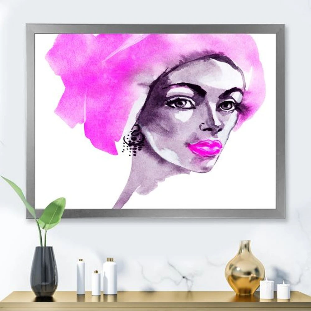 Afro American Woman Fashion Portrait  Wall Art