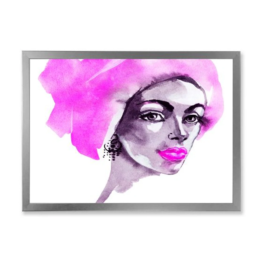 Afro American Woman Fashion Portrait  Wall Art