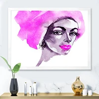 Afro American Woman Fashion Portrait  Wall Art