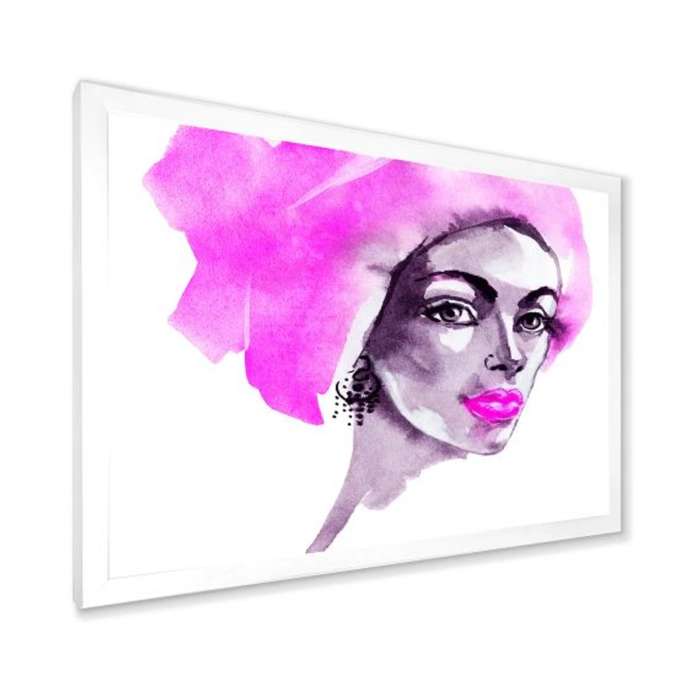 Afro American Woman Fashion Portrait  Wall Art