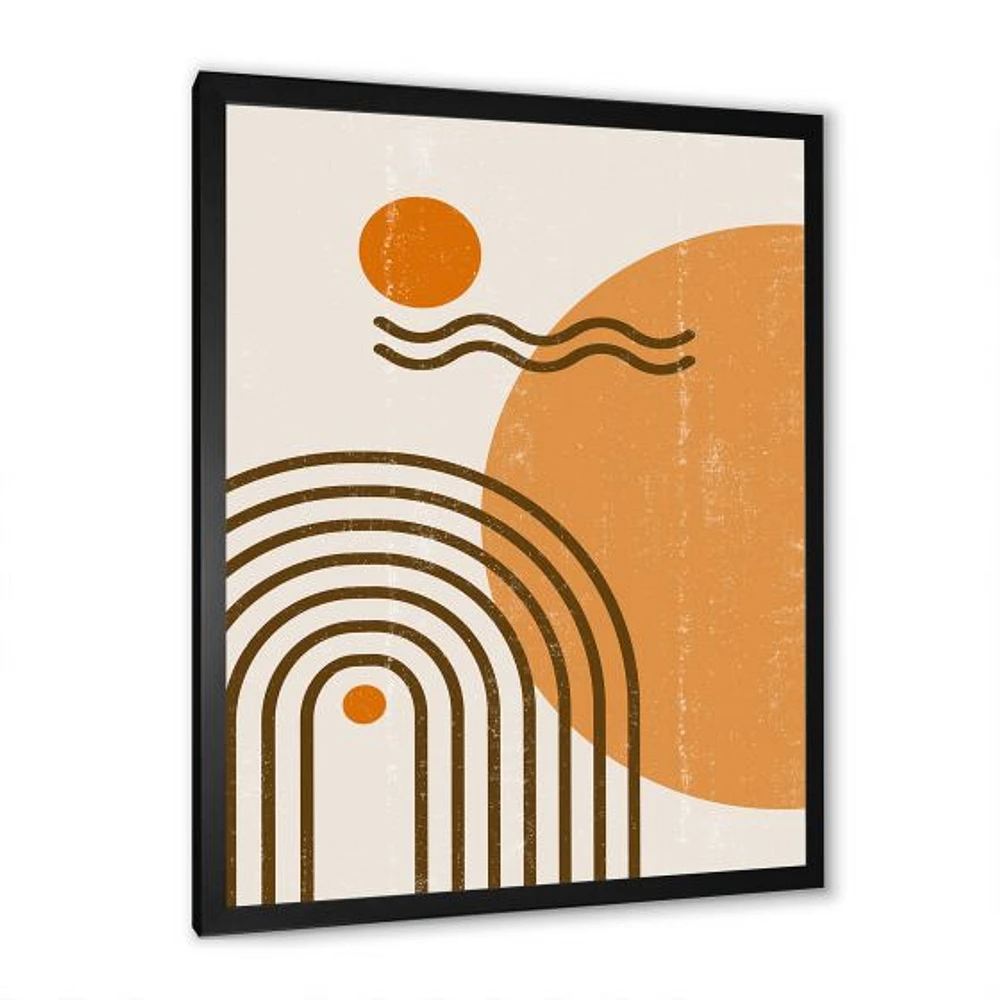 Abstract Rainbow Sun and Moon Earth Tones II  Wall Art