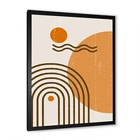 Abstract Rainbow Sun and Moon Earth Tones II  Wall Art