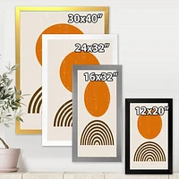 Minimal Orange Sun and Rainbow I Wall Art