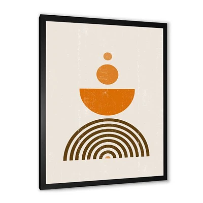 Abstract Rainbow Sun and Moon Earth Tones V  Wall Art
