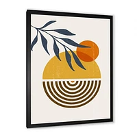 Botanical Minimalist Leaf with Abstract Shapes IV Wall Art