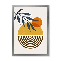 Botanical Minimalist Leaf with Abstract Shapes IV Wall Art