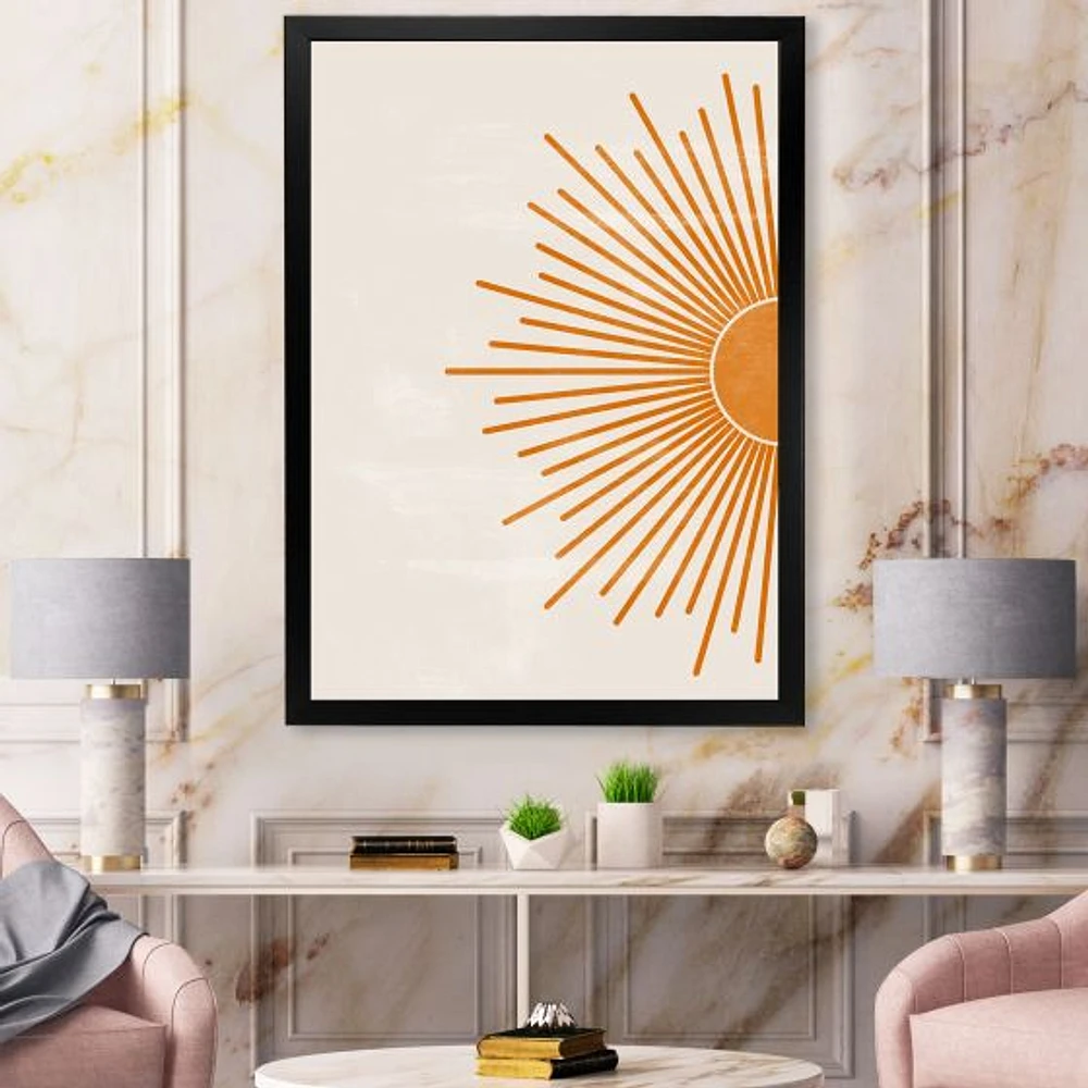 Toile imprimée « Orange Sun Print I »