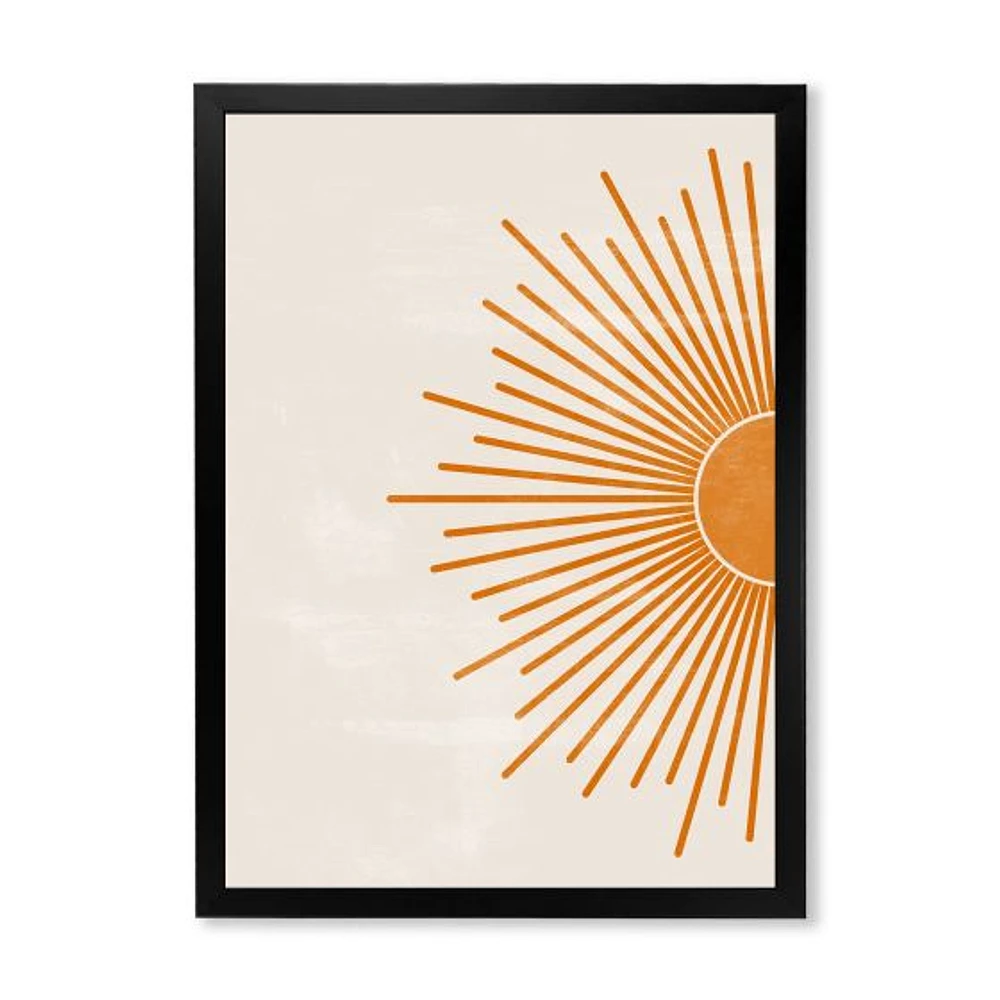 Toile imprimée « Orange Sun Print I »