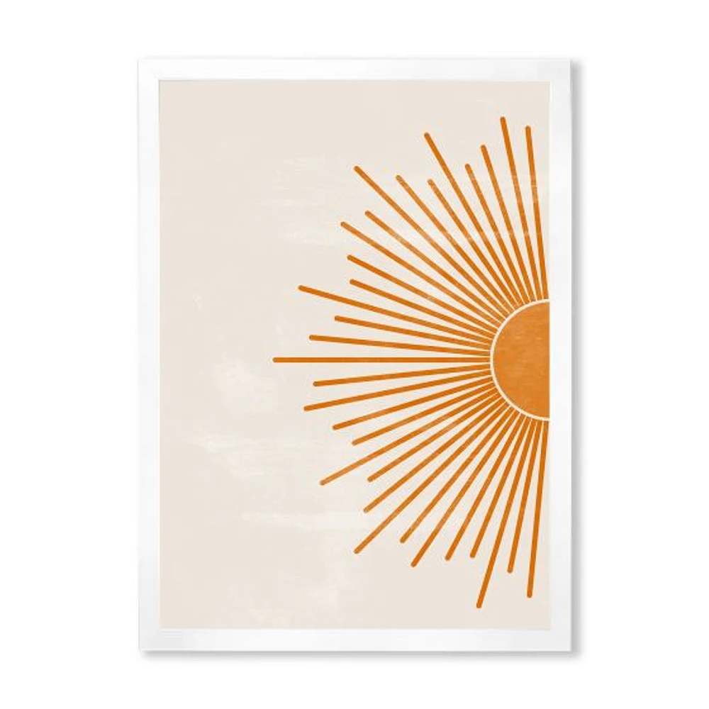 Toile imprimée « Orange Sun Print I »