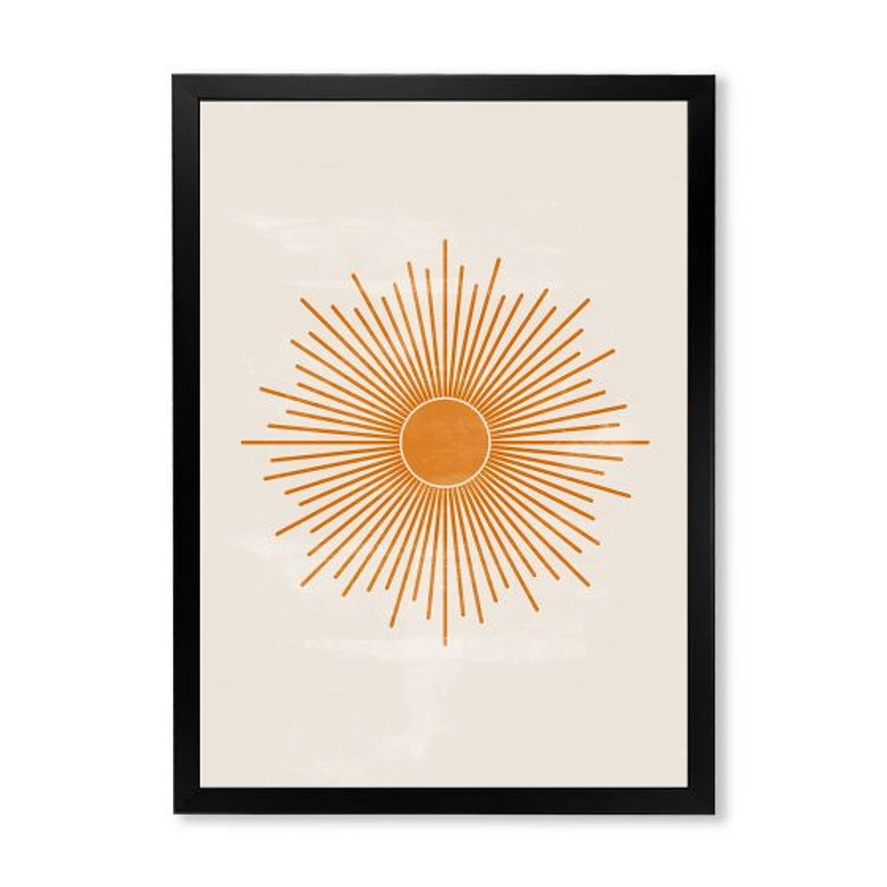 Orange Sun Print II  Wall Art