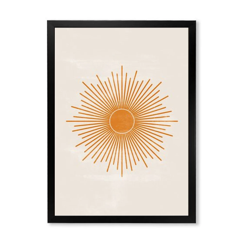 Orange Sun Print II  Wall Art