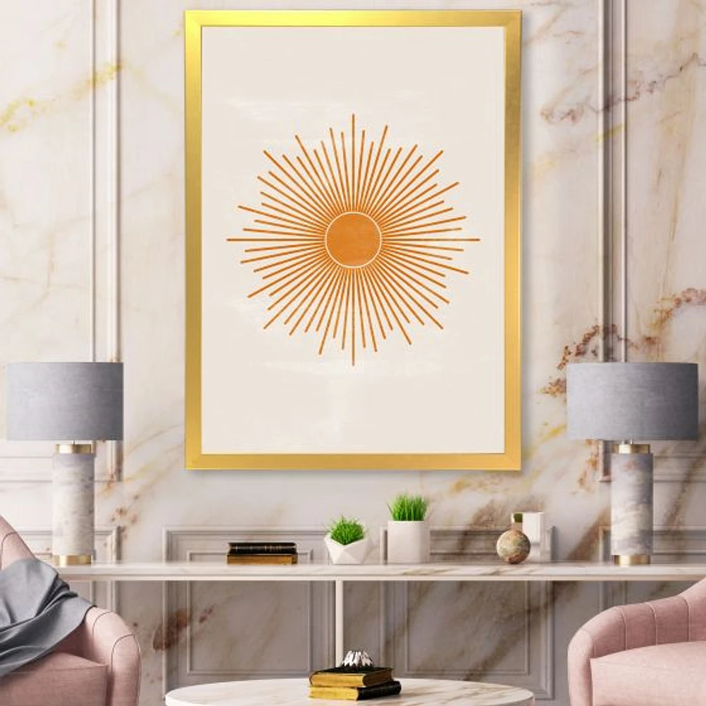 Orange Sun Print II  Wall Art