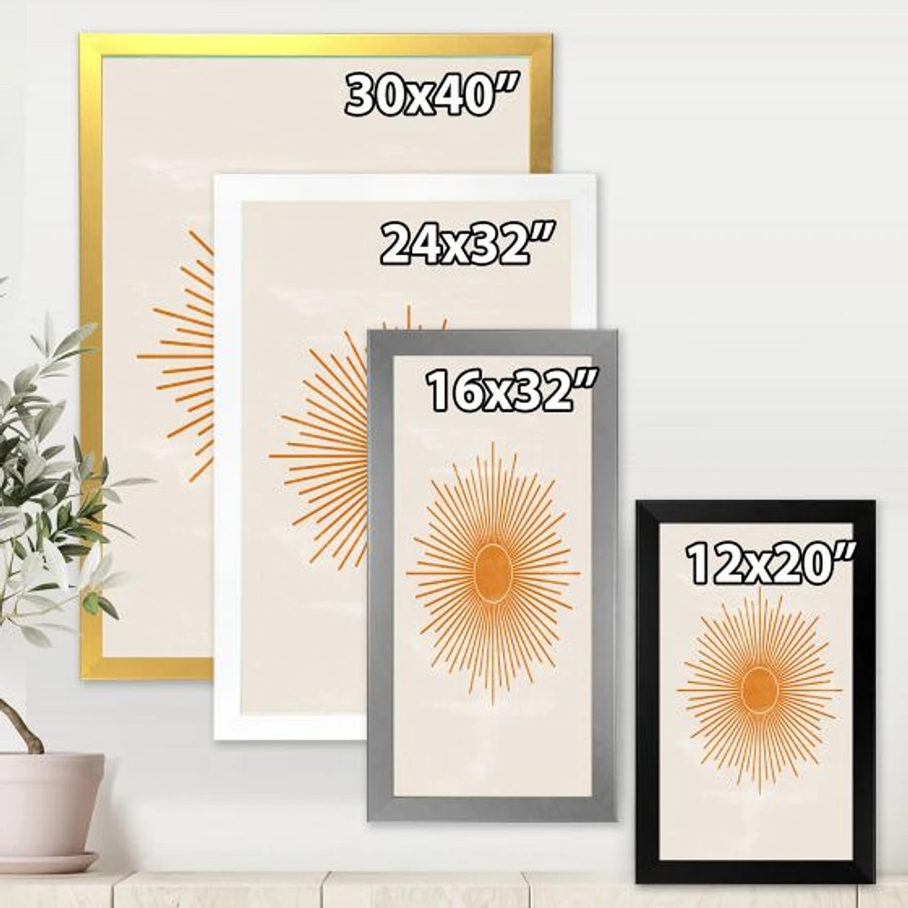 Orange Sun Print II  Wall Art