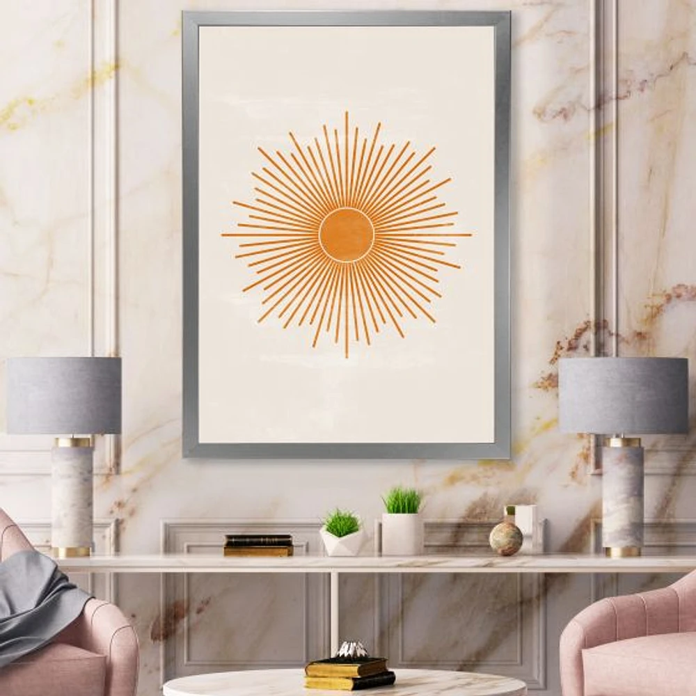 Orange Sun Print II  Wall Art