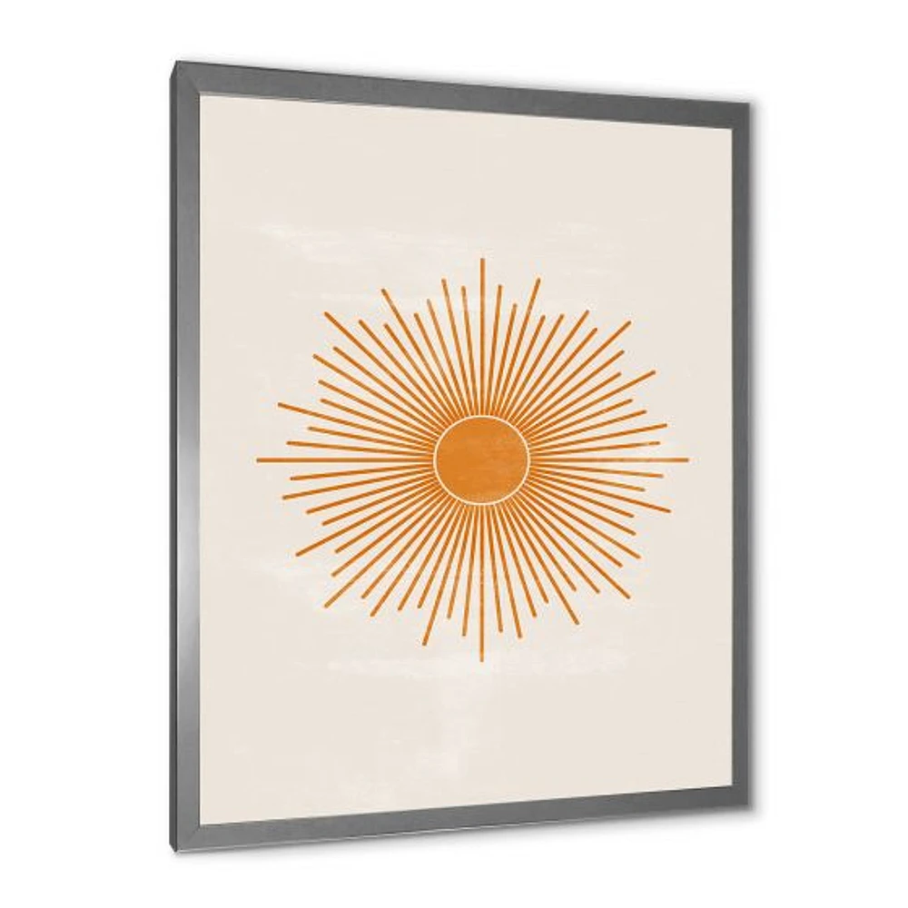 Orange Sun Print II  Wall Art