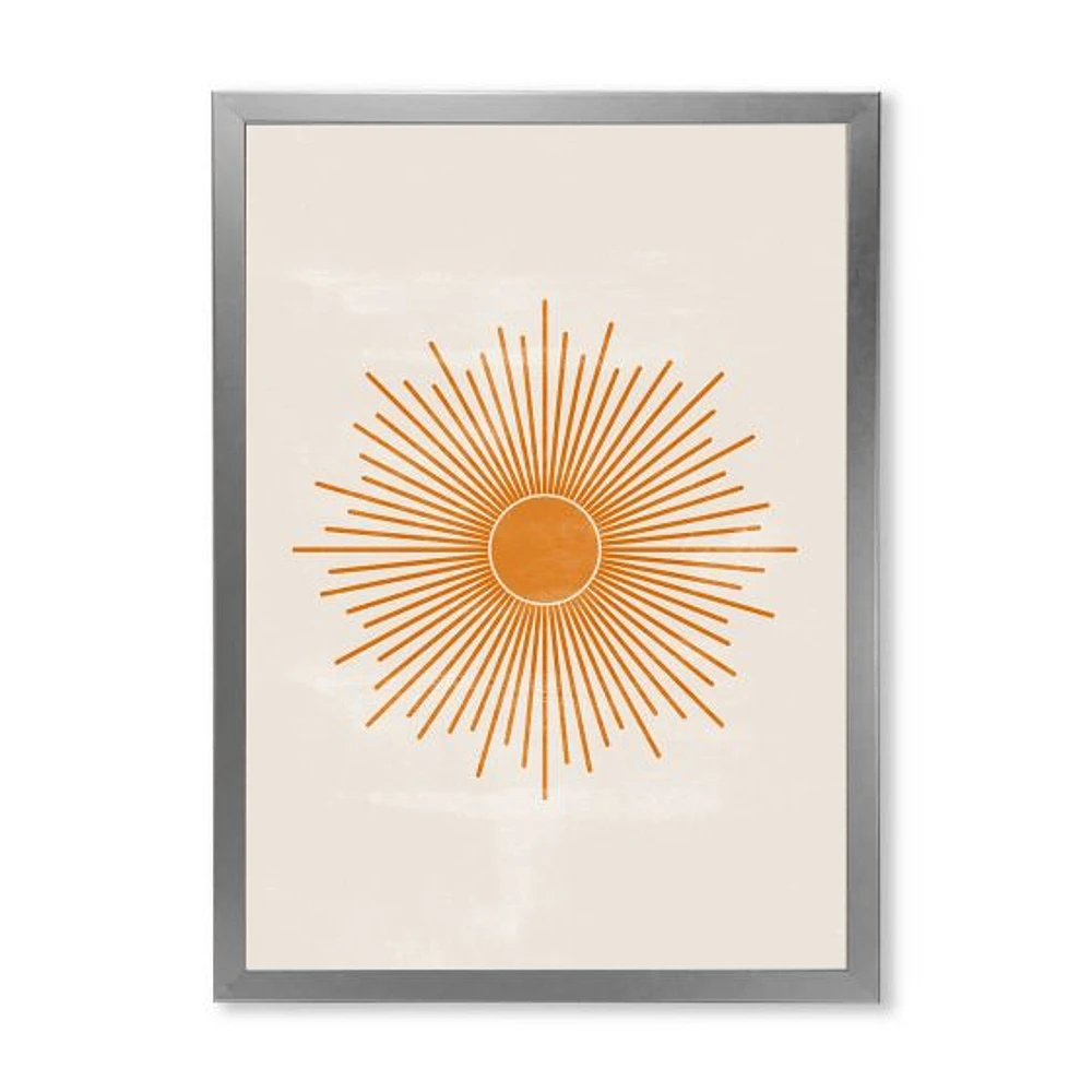 Orange Sun Print II  Wall Art